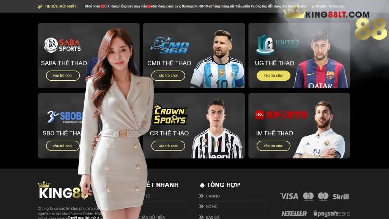 Danh mục thể thao giới thiệu tổng quan các loại cược thể thao tại King88